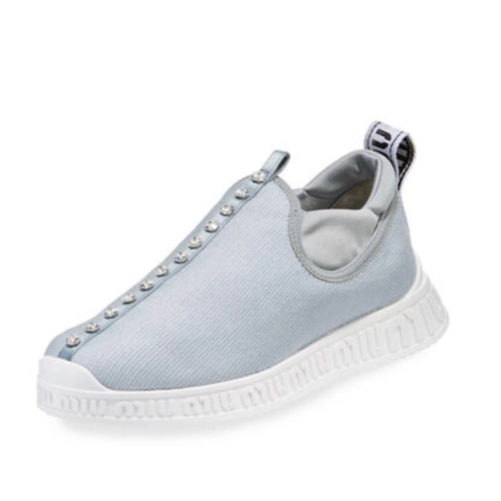 Miu‎ Miu baby blue jewel sneakers